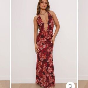Floral Halter Maxi Dress